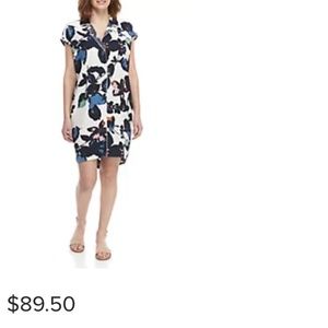Madison floral shirt dress. Never worn. Retail 89.50